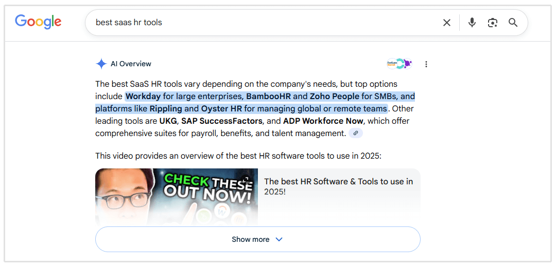 Meilleur aperçu des outils SEO SaaS AI